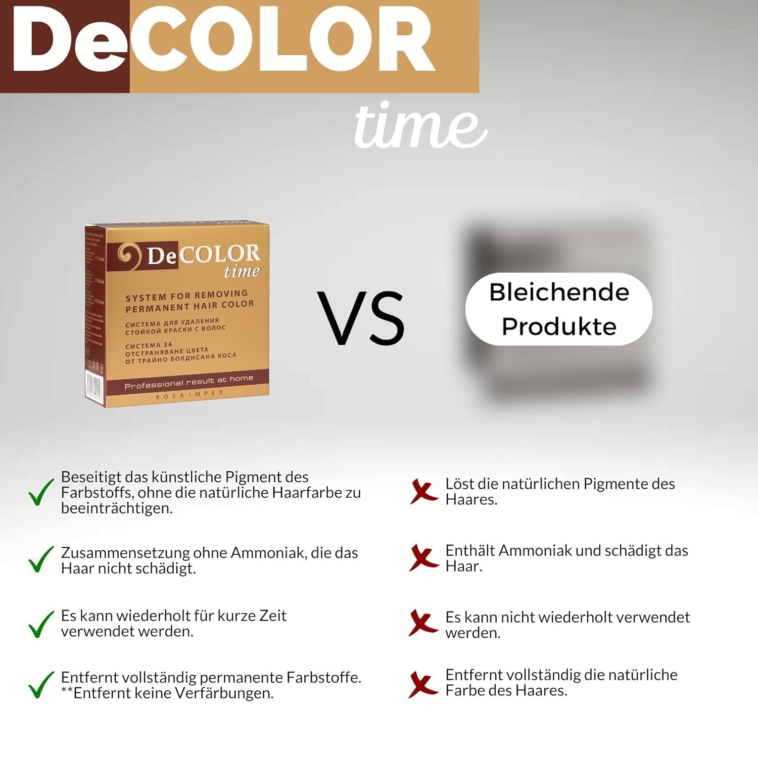 Systém barvení vlasů DeColor Time | odstranění barvení vlasů | přiveďte zpět svou přirozenou barvu vlasů | odstranění lakované barvy | 330 ml barva na vlasy Naty Shop