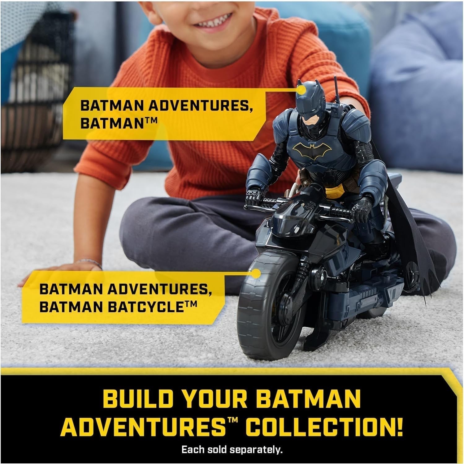 Akční figurka DC Batman Adventures, 30 cm – s 16 kusy vybavení a plně pohyblivá pro vzrušující dobrodružství a akční kaskadérské kousky, hračka pro děti od 3 let akční figurky Naty Shop