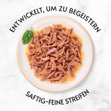 Gurmánské zlaté šťavnaté jemné proužky, mokré krmivo pro kočky s kuřecím masem, balení 12 ks (12 x 85 g)