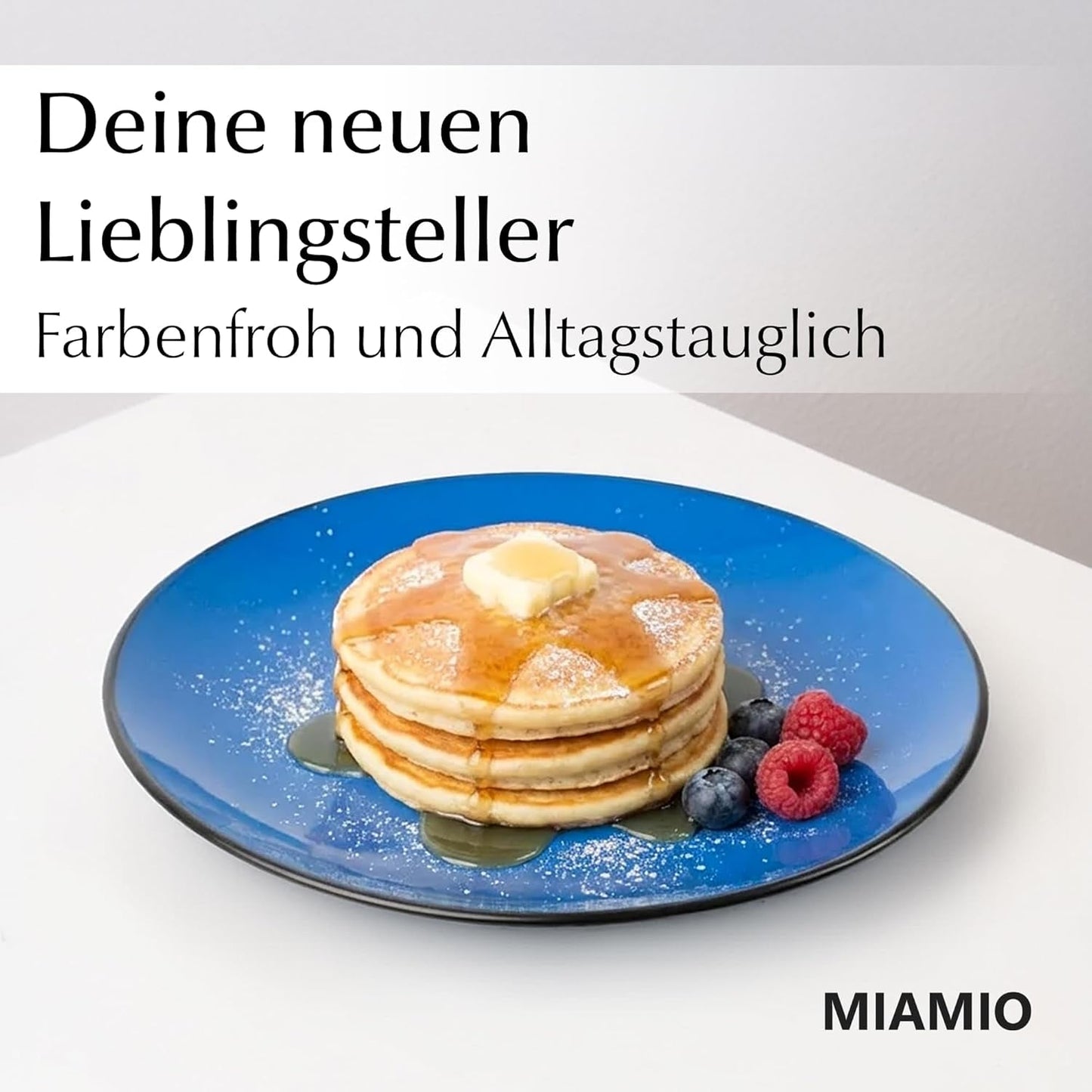 MIAMIO - Sada 6 keramických kameninových talířů/jídelních talířů - kolekce Le Papillon (barevné, malé talíře (6x))
