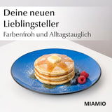 MIAMIO - Sada 6 keramických kameninových talířů/jídelních talířů - kolekce Le Papillon (barevné, malé talíře (6x))