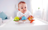 Sada chrastítek s přísavkou Hape | Tři zvířata s prvky kousacího kroužku, želva, chobotnice a velryba | Učící hračka od 0 měsíců Bebe Toys Naty Shop