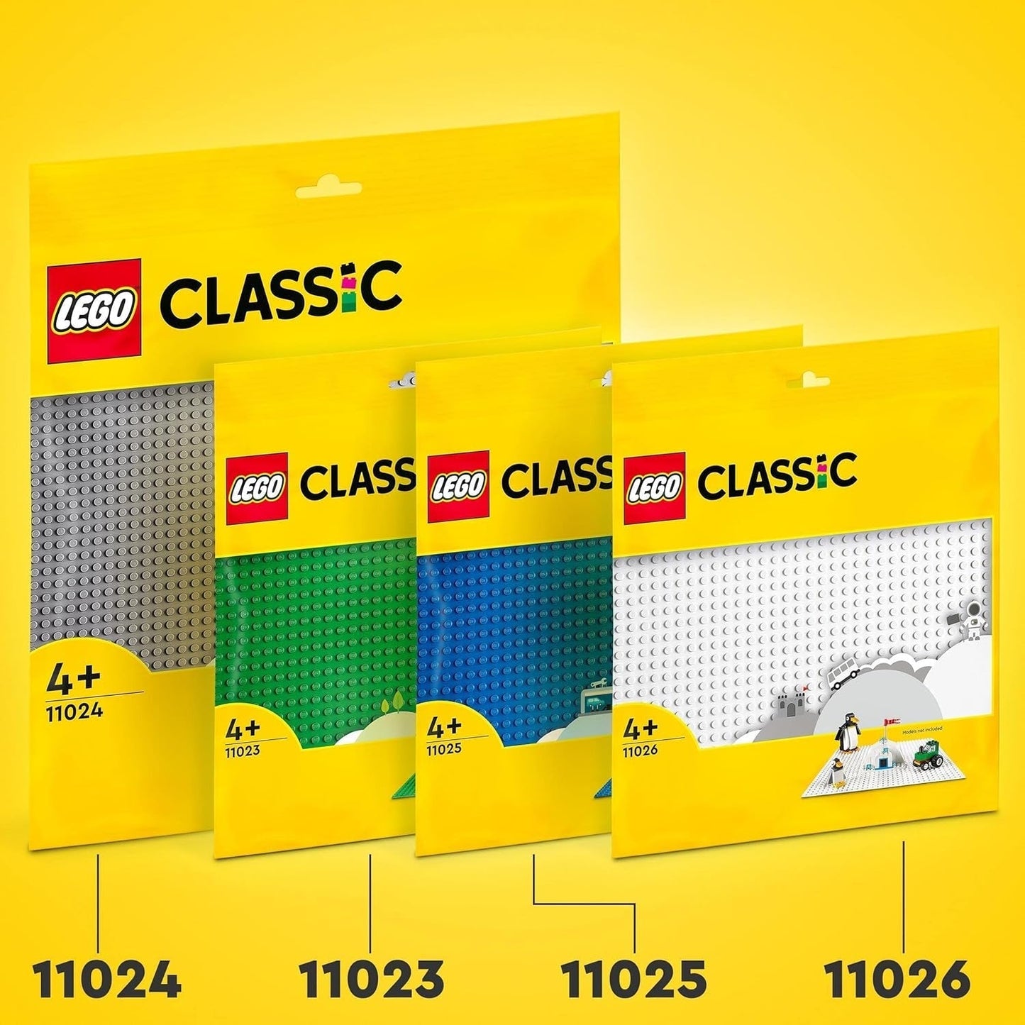 LEGO 11023 Zelená klasická stavební deska, čtvercová základní deska s prohlubněmi 32x32 jako základna pro stavění a další sady LEGO Stavebnice Besuche den LEGO-Store