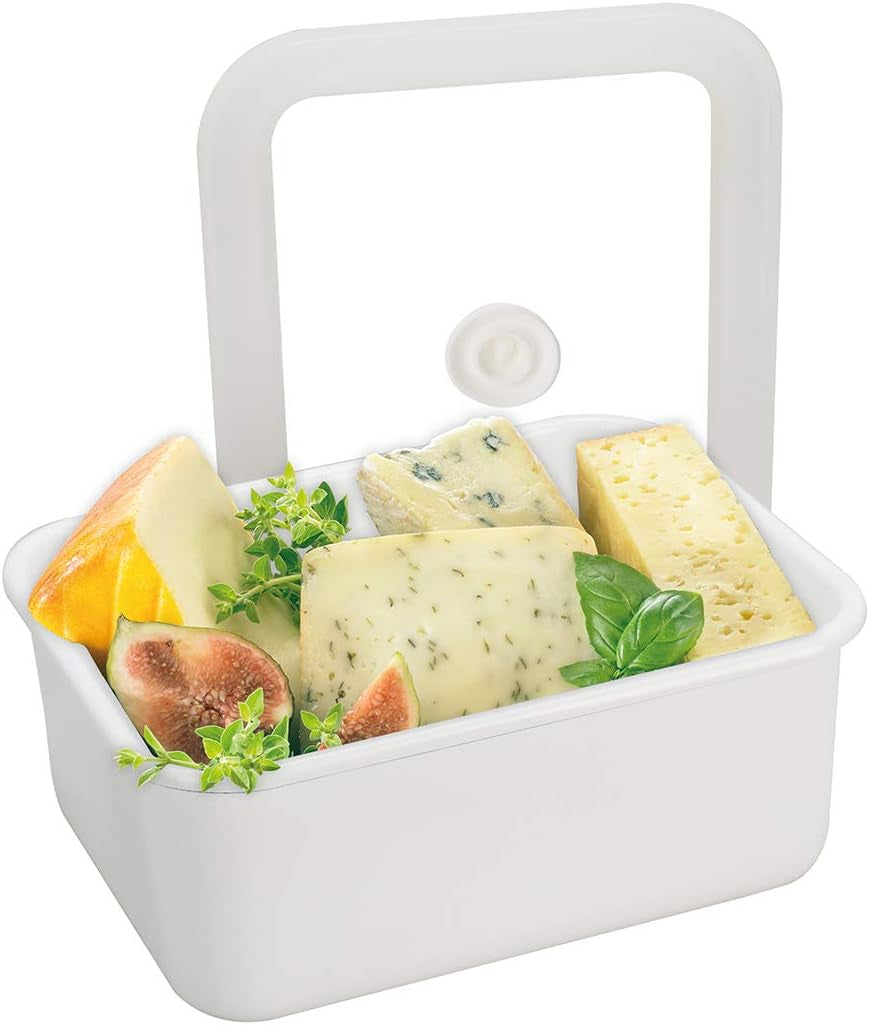 Smaltovaná vakuová dóza na potraviny | XL| 1,85 l | 23,5 x 17,5 x 7 cm | uchová potraviny čerstvé mnohem déle | chrání potraviny před napadením bakteriemi a plísněmi | bez vakuové pumpy Boxy na potraviny Naty Shop High L