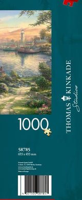 Schmidt Spiele 58785 Thomas Kinkade, New England Harbor, skládačka 1000 dílků, barevné Puzzle Naty Shop