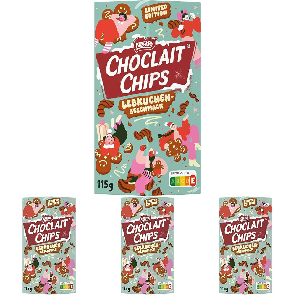 Nestlé Gingerbread, lahodná a křupavá svačina s příchutí perníku, politá mléčnou čokoládou a zjemněná ozdobnými proužky hořké čokolády, balení 4 ks (1 x 115 g)