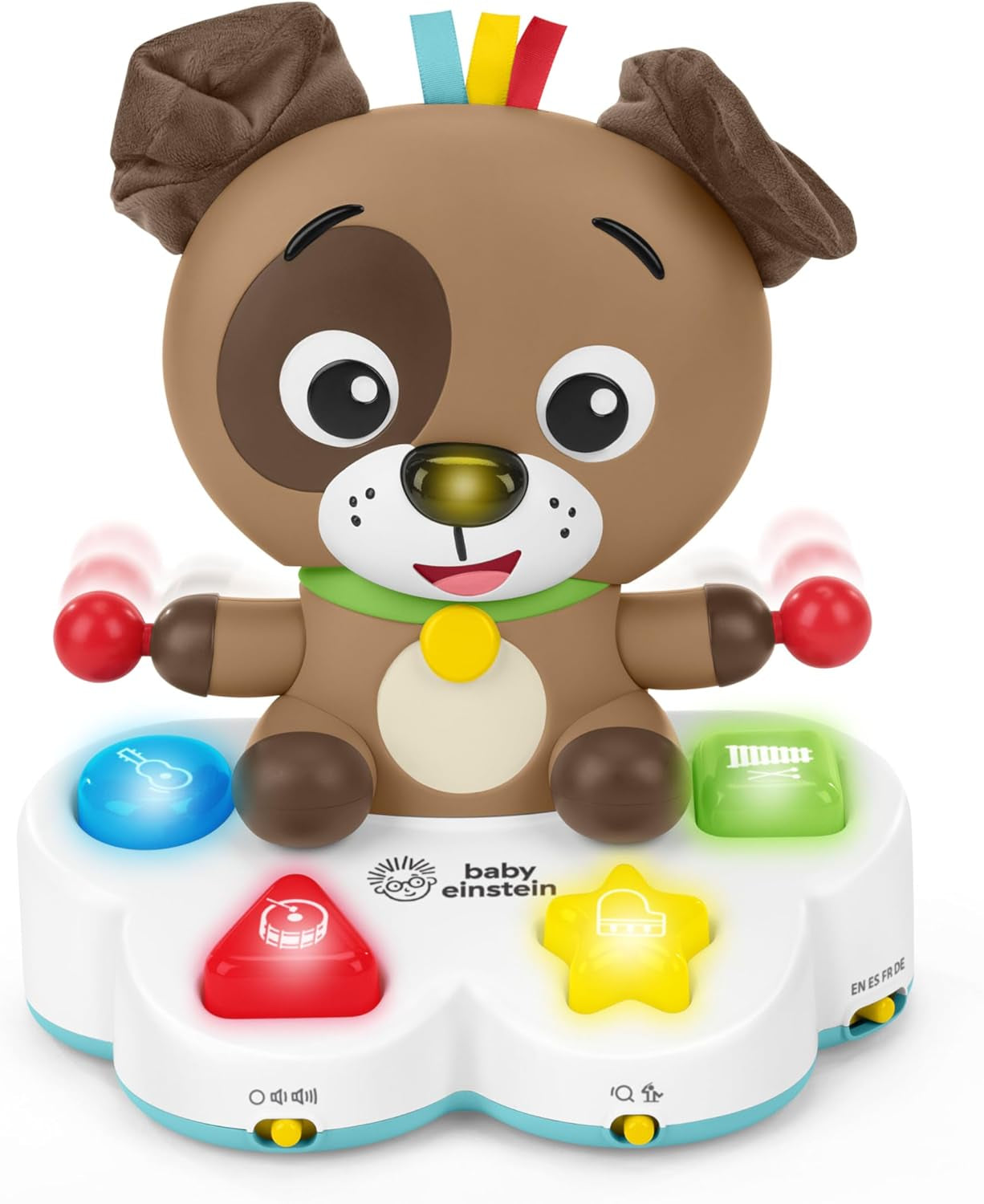 Hudební výuková hračka Baby Einstein, Drum & Learn Dean – vícesmyslová hračka pro miminko, 2 herní režimy, barvy, tvary a nástroje, 50+ zvuků, od 6 měsíců Hračky pro miminka Naty Shop Výchozí název