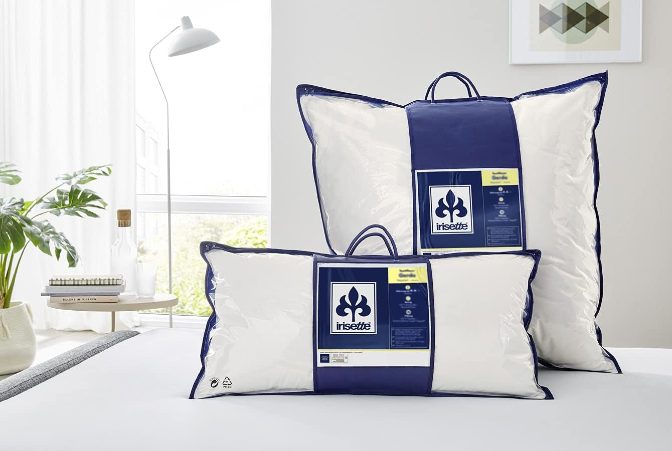 Polštář Irisette Noblesse - Made in Germany - Polštář se snímatelným potahem z čisté bavlny, 80 X 80 cm, standardní polštáře Naty Shop s certifikací Oeko-Tex