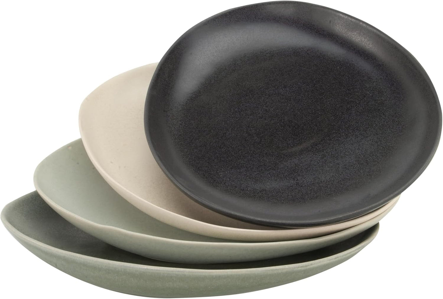 CreaTable, 22139, série PIETRA, 4dílná sada nádobí pro 4, sada porcelánových talířů, vhodné do myčky a mikrovlnné trouby, vyrobeno v Evropě