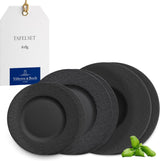 Villeroy & Boch – Manufacture Rock Dinnerware Set, 6 kusů, Dinnerware Set for 2, Premium Porcelain, Black