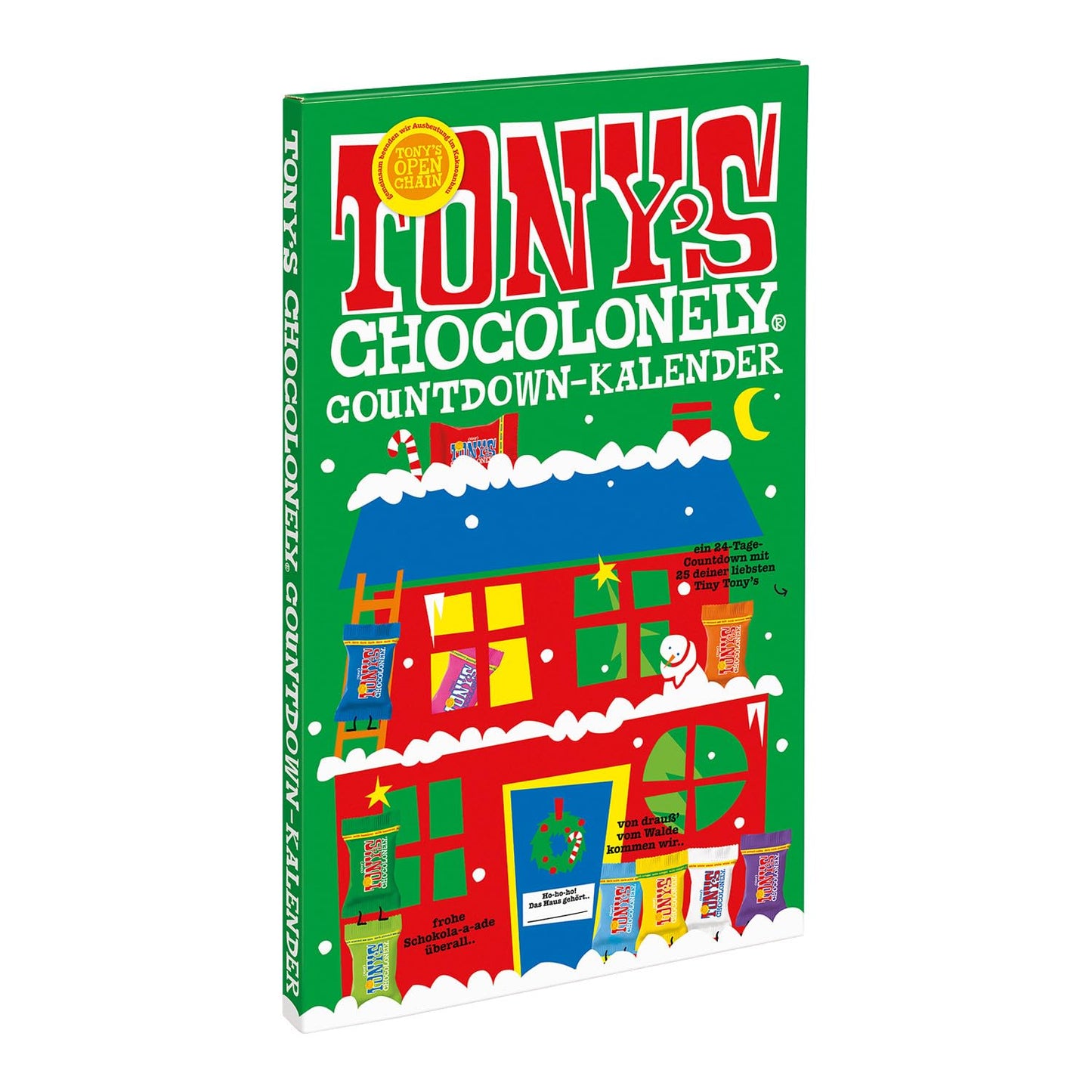 Belgický čokoládový adventní kalendář Tony's Chocolonely Fairtrade – 24 dní, 10 lahodných odrůd