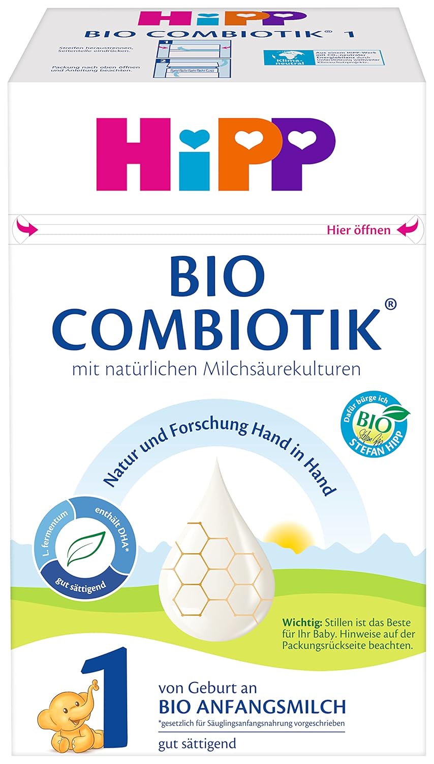 Mléčná receptura s bio mlékem Hipp PRE BIO Combiotik, balení 4 ks (4 x 600 g) Naty Shop