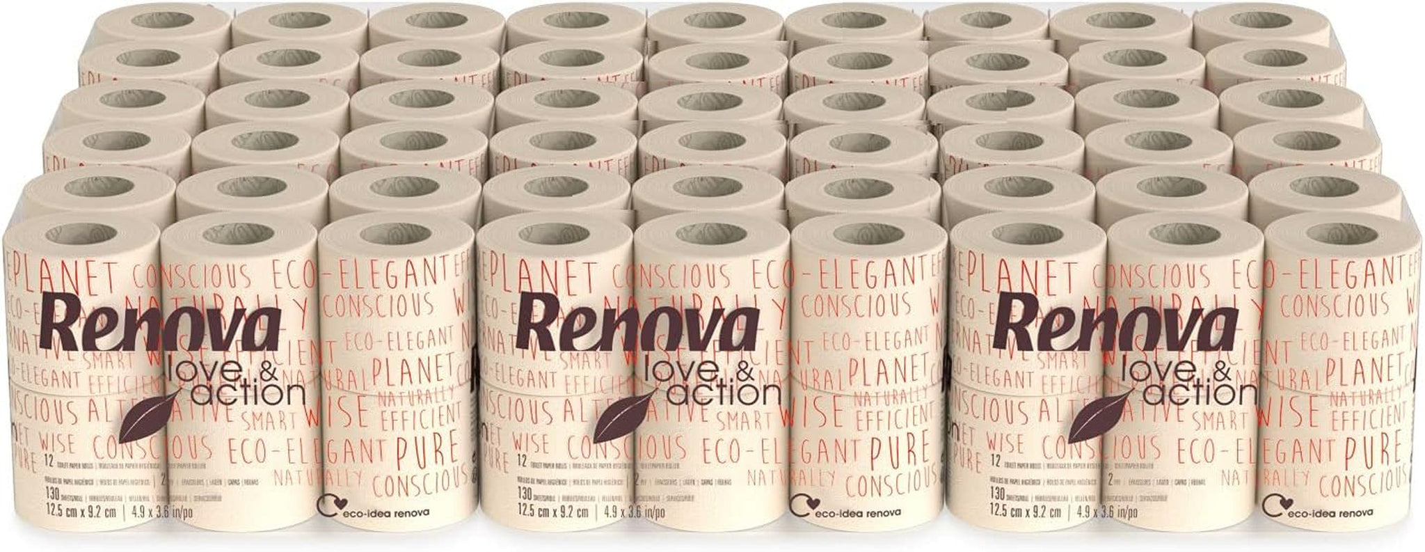 Toaletní papír Renova Love & Action, Béžová Balení 9 X 12 Rollos-: 108