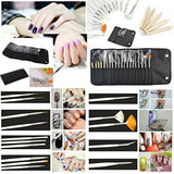 ® 20 X Professional štětce na nehty, gel, štětce na malování, umělecké štětce, sada francouzských štětců na nehty, sada nástrojů se špičatým hrotem, pro design nehtů, malování, tečkovaný vzor atd., s taškou