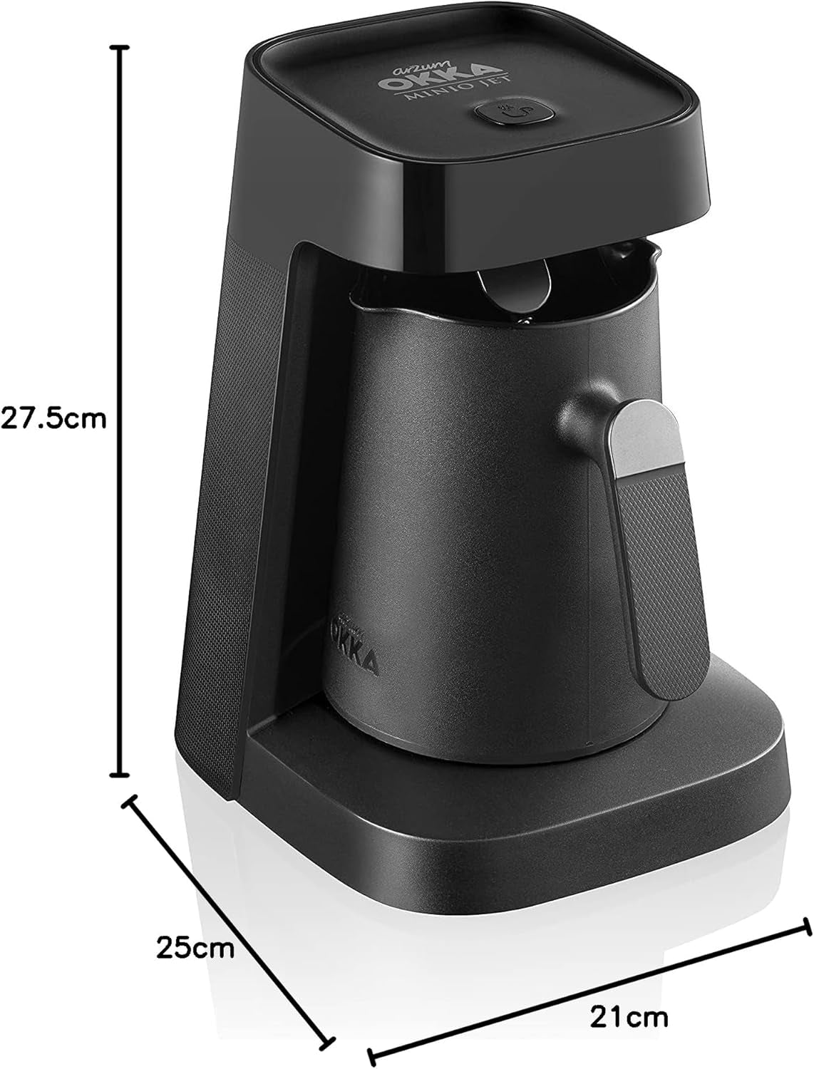 Turecký kávovar Arzum Okka MINIO JET, 400 W, kapacita 5 šálků, ochrana proti přetečení, akustický výstražný systém, turecký kávovar, chrom