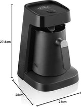 Turecký kávovar Arzum Okka MINIO JET, 400 W, kapacita 5 šálků, ochrana proti přetečení, akustický výstražný systém, turecký kávovar, chrom