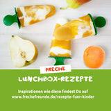 FRECHE FREUNDE Bio lisovatelná ovocná kapsička s jablky, banány, špenátem a okurkou, pyré a zeleninou v lisovatelné kapsičce pro miminka od 6 měsíců, veganská, balení 6 ks (6 x 100 g)