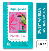 Cafe Quindio Specialty Coffee - 100% kávová zrna Arabica, Kolumbie - s přírodními tóny sladké vanilky (250 g) - ideální pro filtrovanou kávu, portafiltrační stroje nebo French press