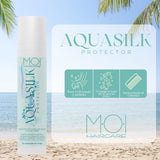 AQUA SILK vlasový krém na léto, chrání vlasy před mořem a chlórem, hedvábí a aloe vera, vlasová péče M-O-I | Maska na vlasy Naty Shop 100 ml