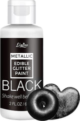 Tekuté jedlé třpytky, 60 ml Naty Shop Black