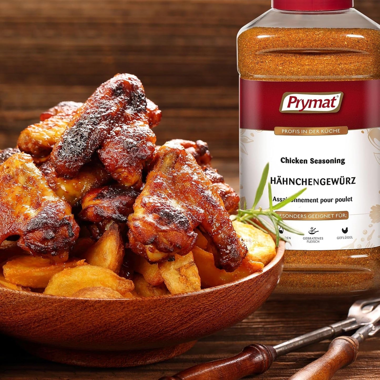 Prymat Hähnchengewürz 1100 g, Gewürzmischung für Hhn, Turecko, Ente, Gans, Grillgewürze, Marináda pro Fleisch im Streuer