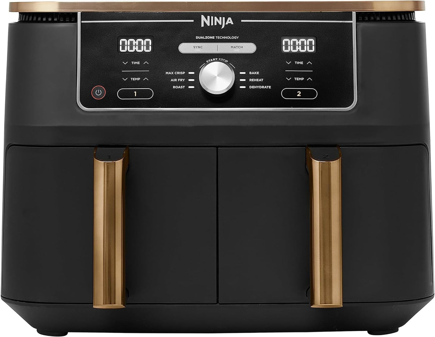 Dvouzónová vzduchová fritéza Ninja Foodi AF400EUCP MAX, vzduchová fritéza 9,5 l, 2 komory, s kleštěmi, nepřilnavý povrch Spotřebiče Naty Shop Výchozí název