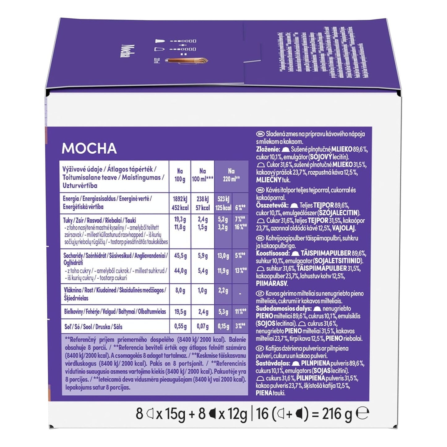 NESCAFÉ DOLCE GUSTO Mocha Kaffeekapseln 3er Pack (3 x 16 kapslí)