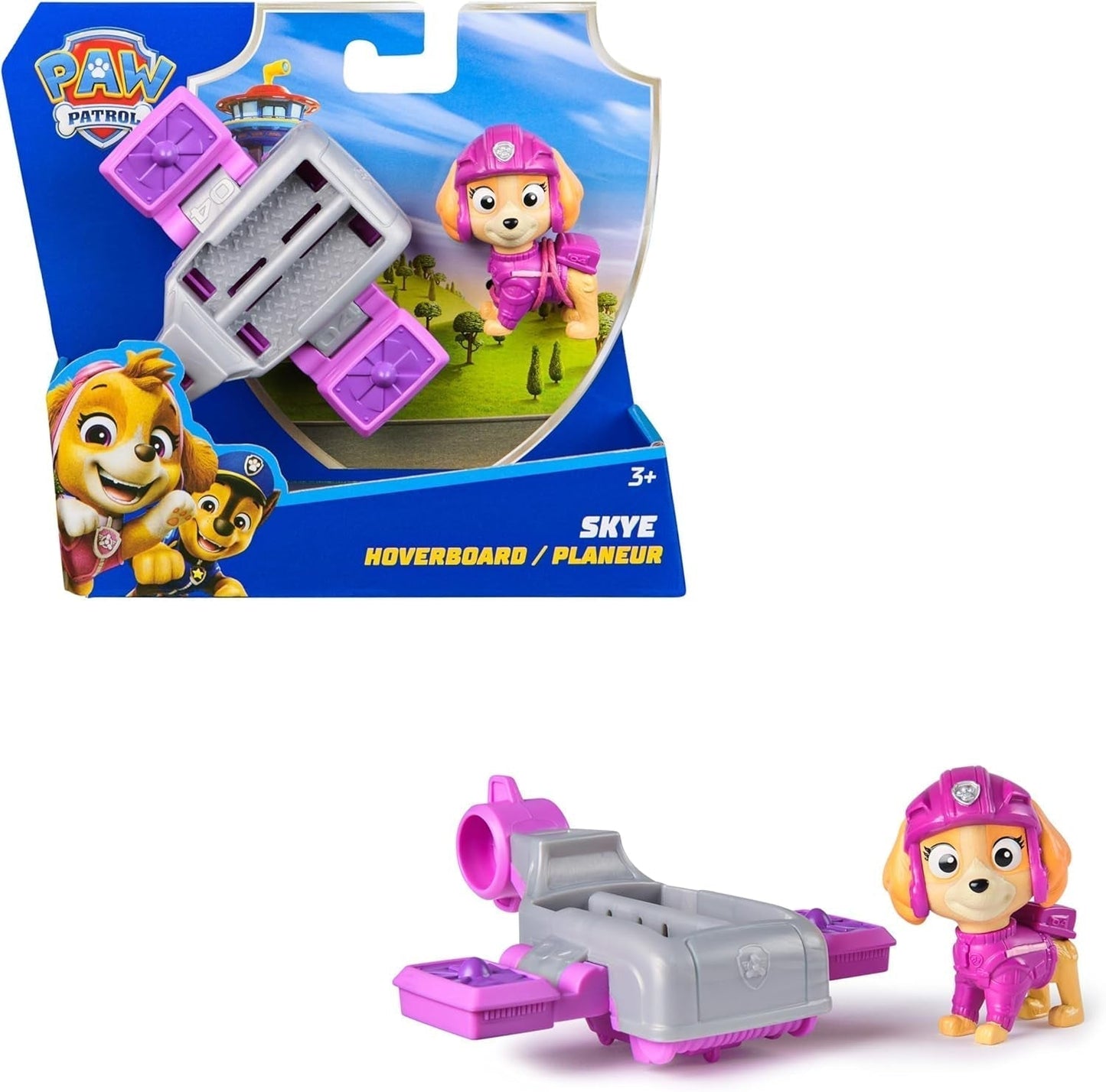 Hračka PAW PATROL Chase Action Pup Mini záchranné letadlo se skládacími křídly Hračka pro děti od 3 let akční figurky Naty Shop Skye