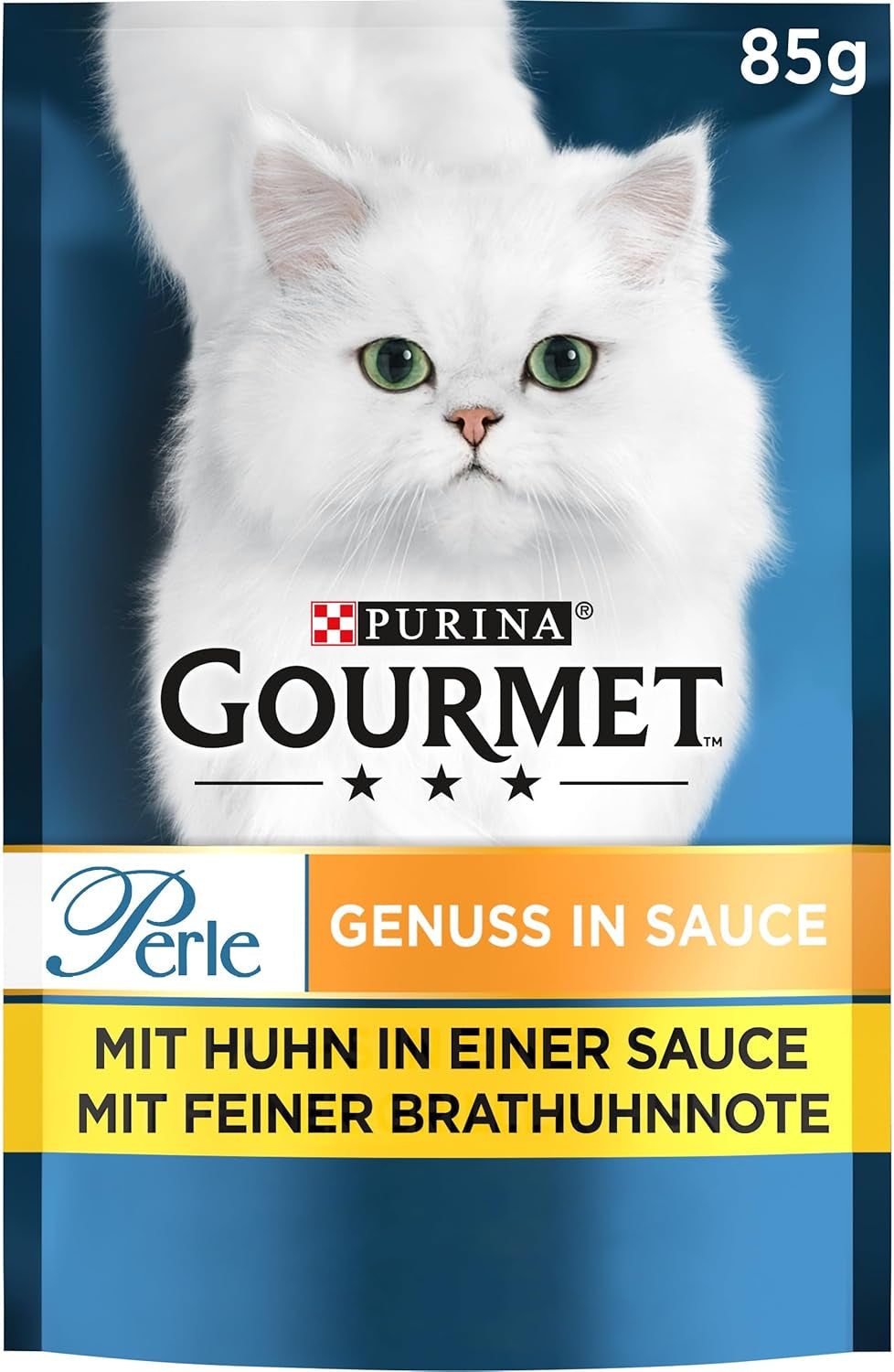 Gourmet Perle Delight mokré krmivo pro kočky v omáčce s kuřecím masem, balení 26 ks (26 x 85 g)