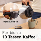 Bosch MyMoment TKA6M273 Filtrační espresso kávovar, 1L termokarafa, 8-12 šálků, Anti-Drip systém, otočný držák filtru, odvápňovací program, vyjímatelná nádržka na vodu, 1200 Watt, matná černá