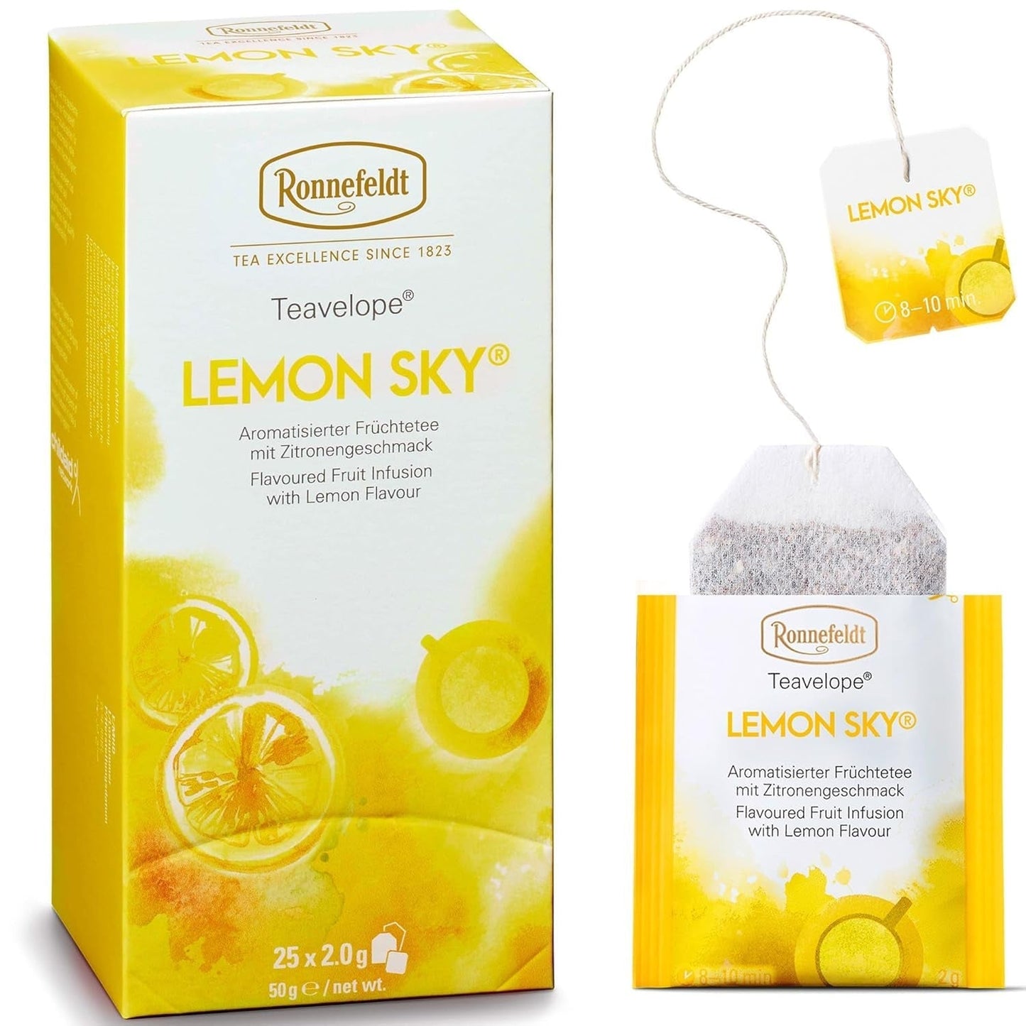 Teavelope "Lemon Sky" - Ovocný čaj s příchutí citronu, 25 čajových sáčků, 50 g