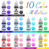 DecorRom, sada 10 ks tekutých potravinářských barviv, 10 x 10 ml Naty Shop