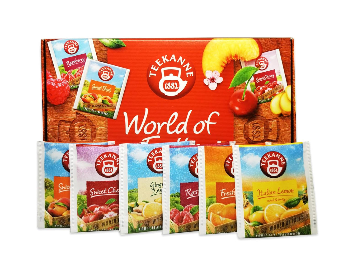 Teekanne World of Fruits (NOVÁ EDICE) - Krabice s výběrem ovocných čajů - 6 příchutí * 5 čajových sáčků