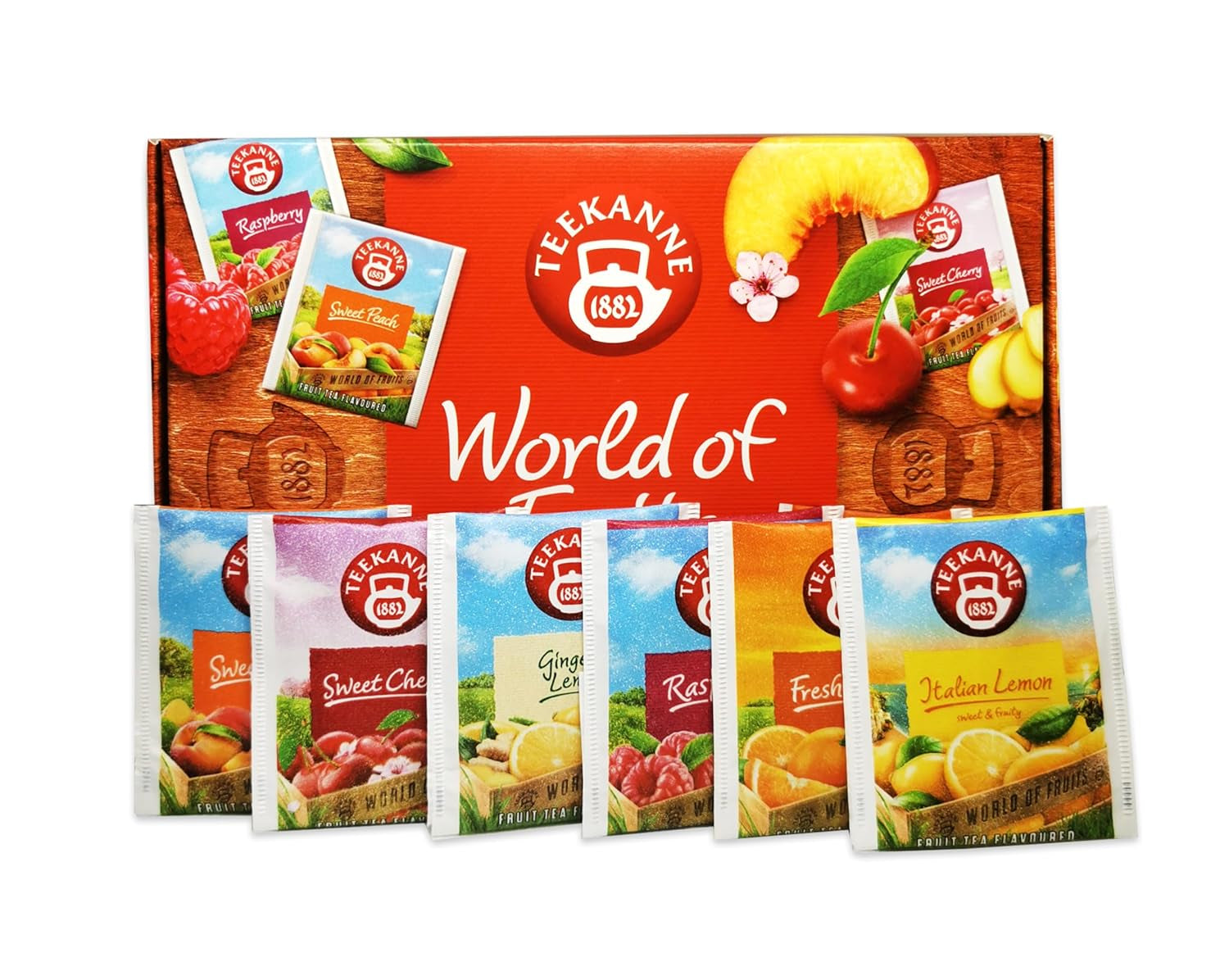 Teekanne World of Fruits (NOVÁ EDICE) - Krabice s výběrem ovocných čajů - 6 příchutí * 5 čajových sáčků