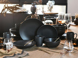 Creatable, 23146, SOFT TOUCH BLACK Series, 20dílná sada nádobí, Porcelánová kombinovaná služba, Vhodné do myčky a mikrovlnné trouby, Vyrobeno v Portugalsku