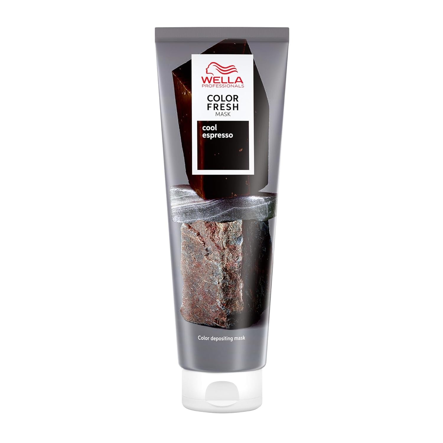 Wella Professionals Color Fresh Mask Cool Espresso - kúra pro revitalizaci a změnu barvy vlasů - výživný odstín s avokádovým olejem - pro černé a černé vlasy - 150 ml Naty Shop Cool Espresso Hair Mask 150 Ml (1 balení)