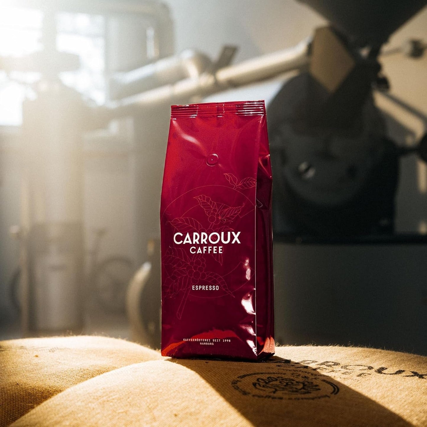 CARROUX Espresso, Bohnen ganze (6x 500 g). Für Siebträger u. Kaffee-Volllautomaten. Frisch geröstete Kaffeebohnen der Privat-Rösterei aus Hamburg