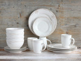 CreaTable, 23601, Romantic Vintage Series, 16dílná sada nádobí pro 4, Porcelánová kombinovaná služba, Vhodné do myčky a mikrovlnné trouby, Kvalitní výroba