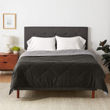 Amazon Basics povlak na přikrývku z mikrovlákna, lze použít oboustranně, 220 X 240 Cm, šedá / černá Přikrývky a přikrývky Naty Shop Šedo/černá 220 X 240 Cm