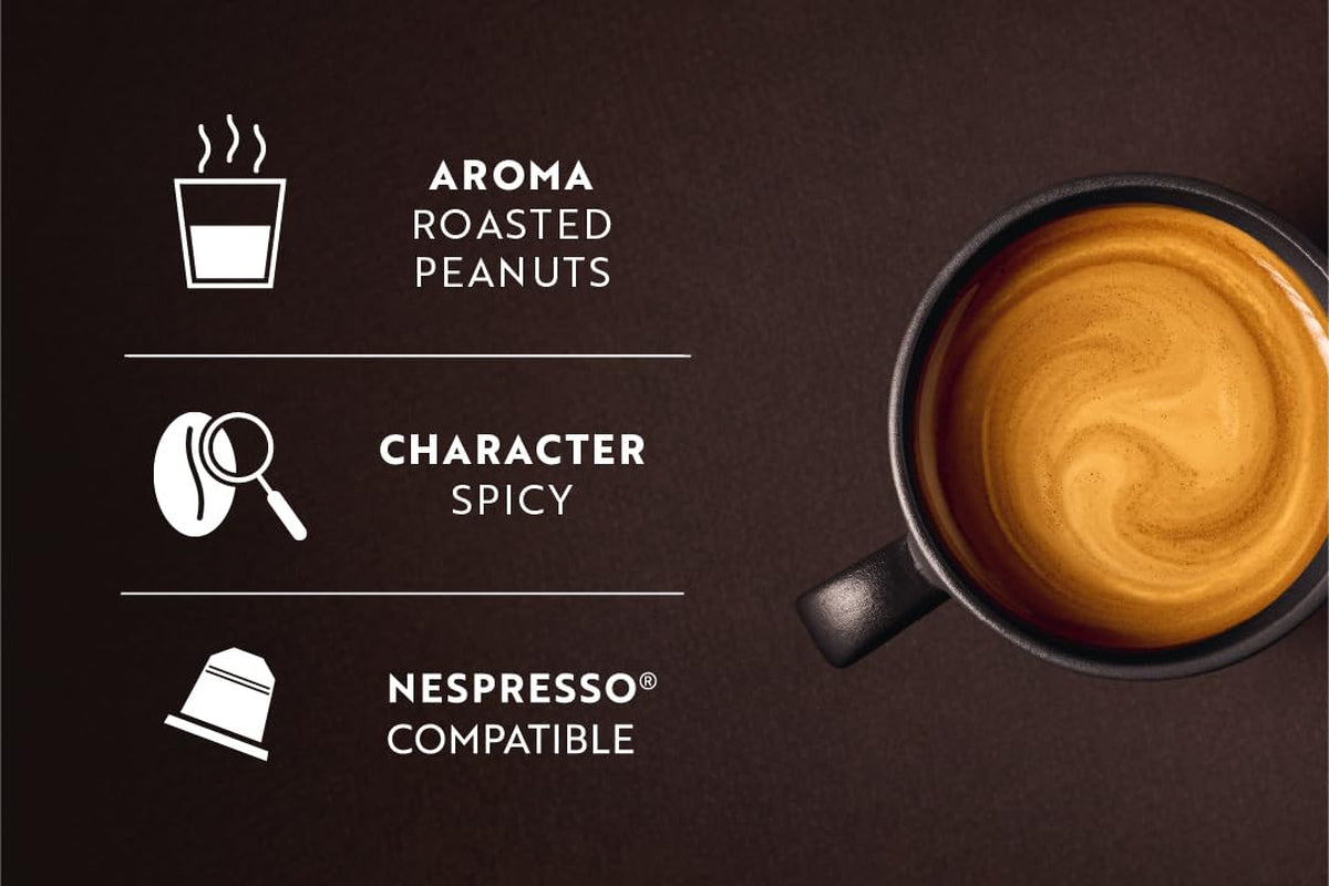 Café Royal Espresso Decaffeinato – kávové kapsle kompatibilní s Nespresso®, 100% Arabica, Intensität 6/12, Rainforest Alliance, bez kofeinu, 36 kapslí