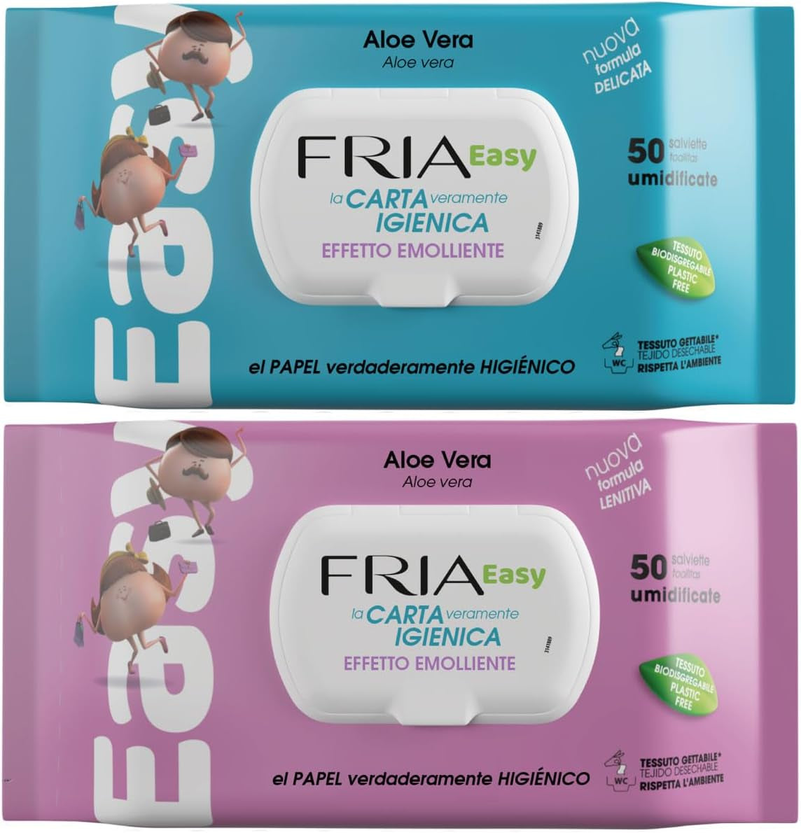 Easy Papel Higiénico Húmedo 2 vůně 50