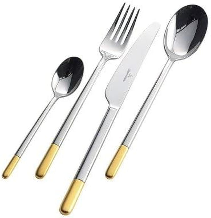 Villeroy & Boch - Ella Cutlery částečně pozlacené zlato, 30 kusů, 6 osob, vhodné do myčky, nerez Kitchen Naty Shop