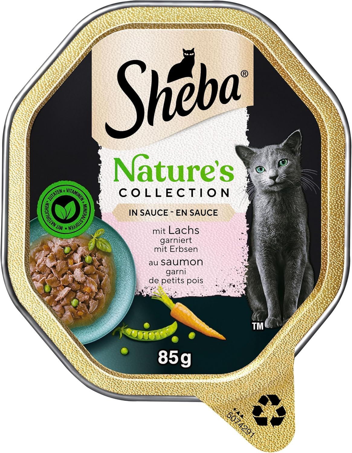 SHEBA Mokré krmivo pro kočky, Nature's Collection v lososové omáčce, 2 x 11 x 85 g
