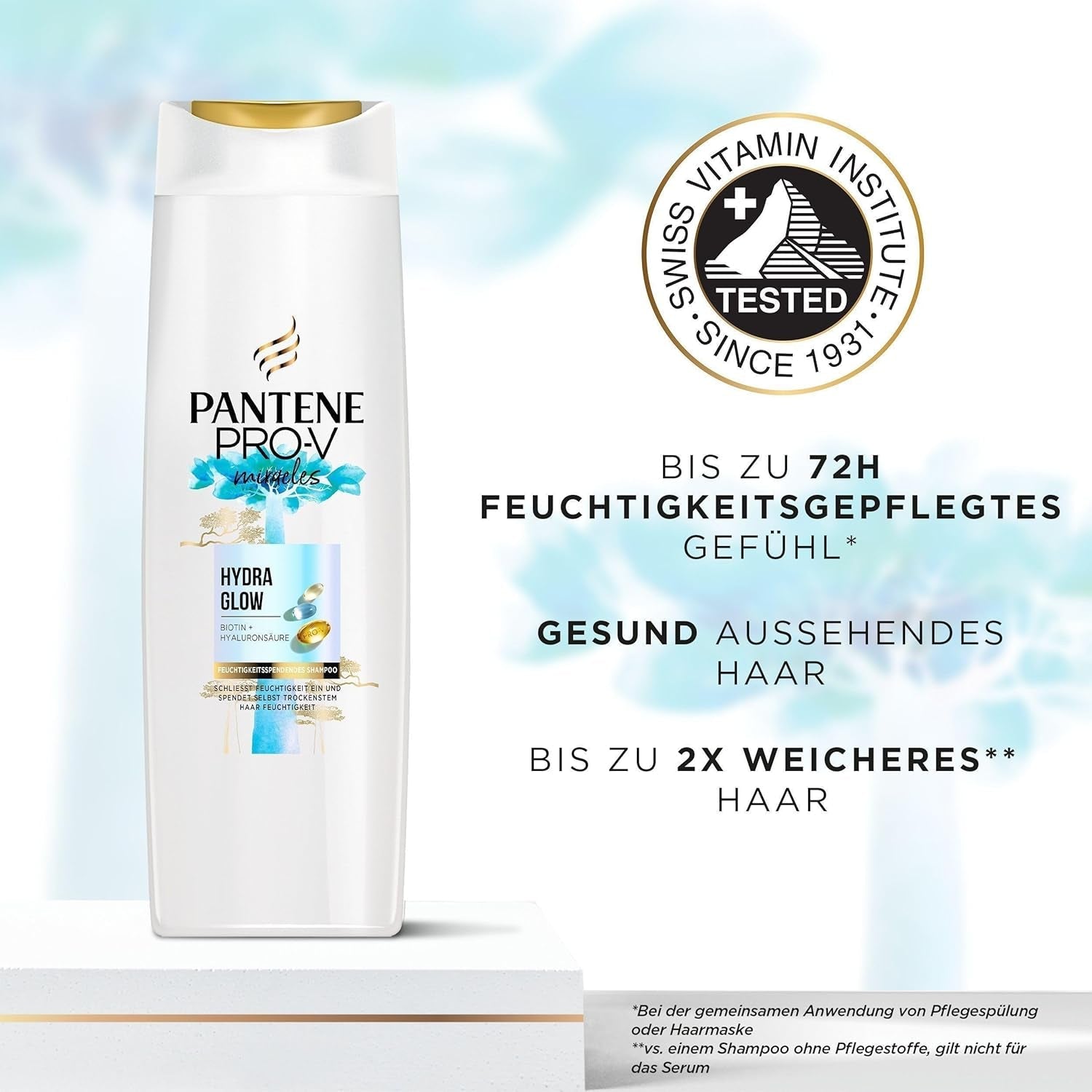 Pantene Pro-V Hydra Glow hydratační šampon s biotinem pro suché, poškozené vlasy Pantene sprcha a koupel