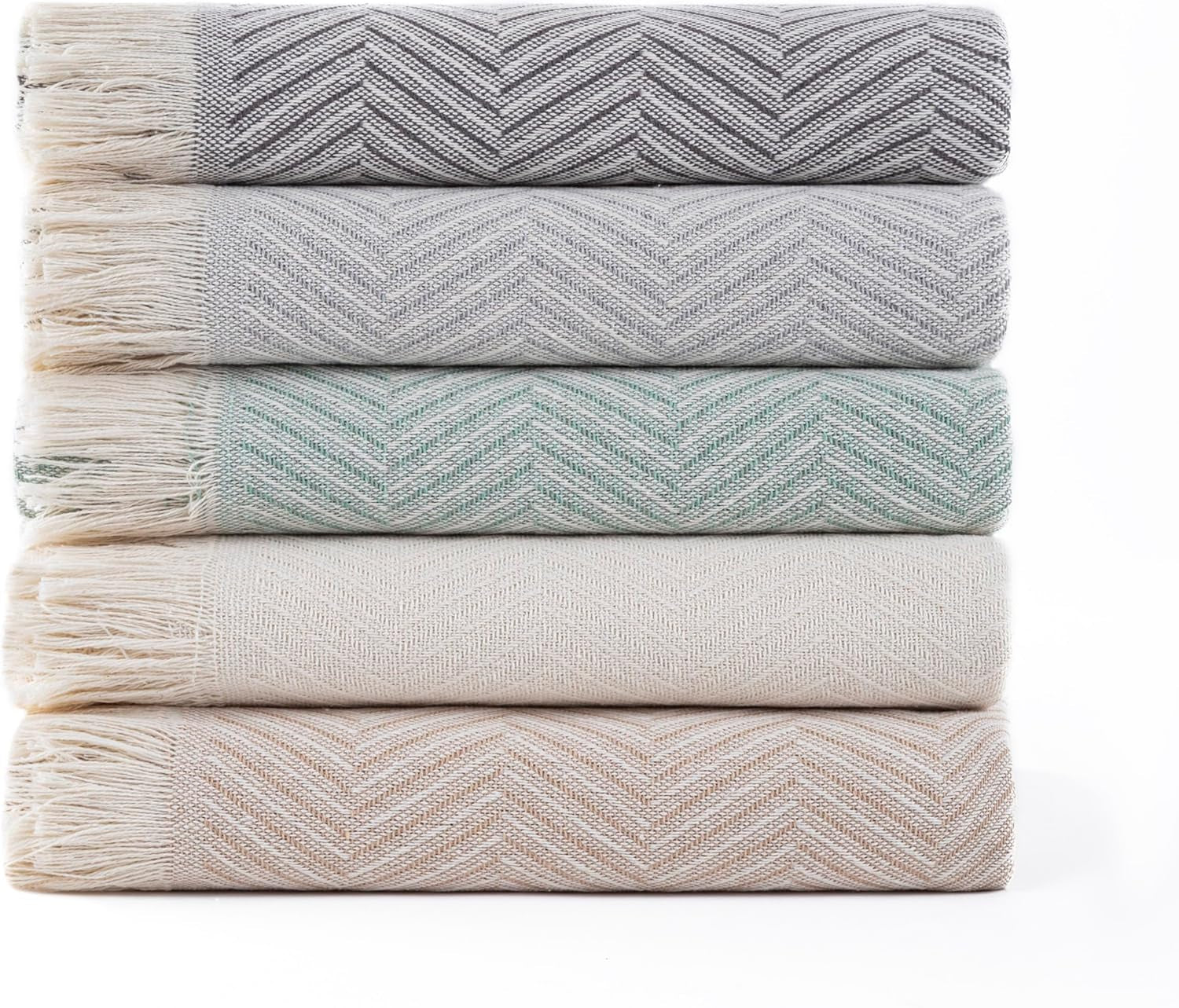Todocama multifunkční přehoz, přehoz, přehoz, potah na pohovku, jarapas, vzor rybí kosti (230 X 260 Cm, pískově béžová). Postele a přikrývky Besuche den Todocama-Store