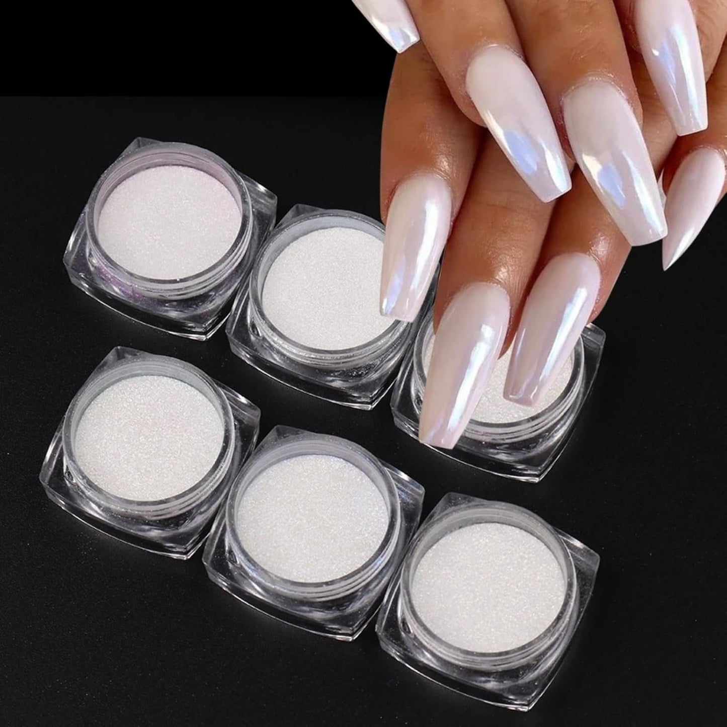 Chrome Nail Powder Aurora Ice Shimmer Chrome Pigment Powder 4PCS Chrome Powder Nägel Nail Art Nageldesign