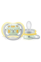 Noční dudlík Philips AVENT Ultra Air pro děti 18+ měsíců Zářící ve tmě Twin Pack Cloud/Tiger (model SCF376/01)