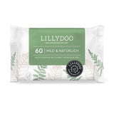 Zelené vlhčené ubrousky LILLYDOO, počet 600 (10 x 60), 100% ubrousek odolný proti roztržení bez plastů – bez parfemace, jemný a přírodní, jemný čistící prostředek pro citlivou pokožku, dermatologicky testováno
