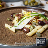 Moritz & Moritz SOLID 36-tlg Steinzeug Geschirr Set 12 osob - Geschirrset 12 Personen z je 12 Dinner Teller, Kleine Teller, Tiefe Teller