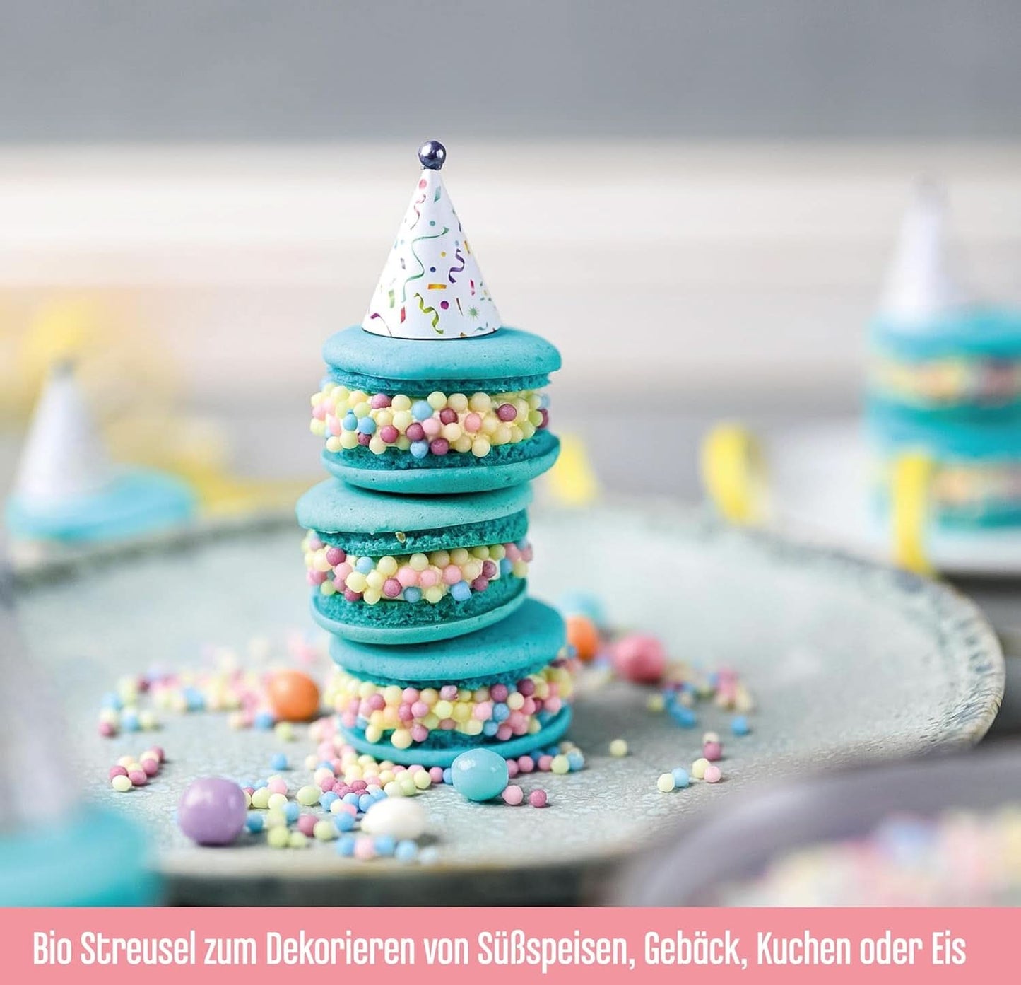DECOCINO Organic Sprinkle Pearls - 60 gramů - Organické dextrózové posypy Sprinkles Naty Shop